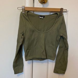 Zara xs-s green crop top